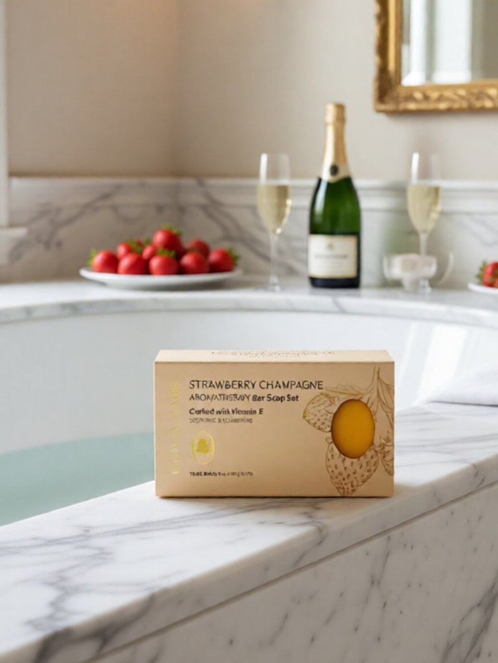Olivia Care Strawberry Champagne Aromatherapy Bar Soaps for Women